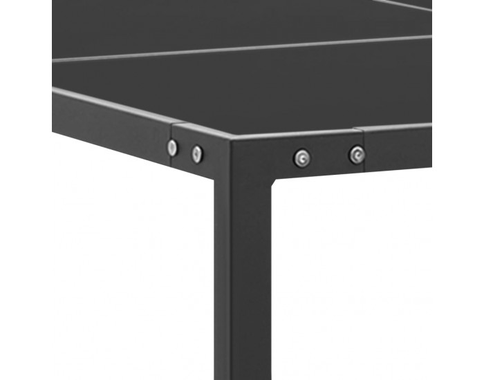 Sonata H Градинска маса антрацит 130x130x72 cм стомана и стъкло