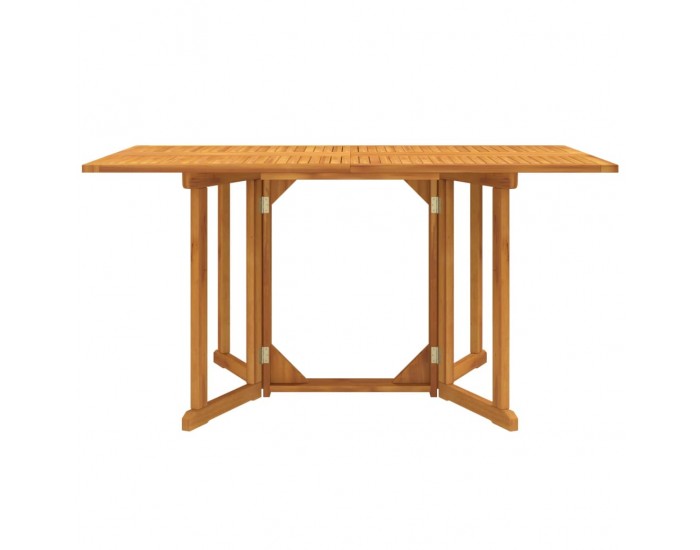 Sonata H Сгъваема градинска маса тип пеперуда 150x90x75 см тик масив