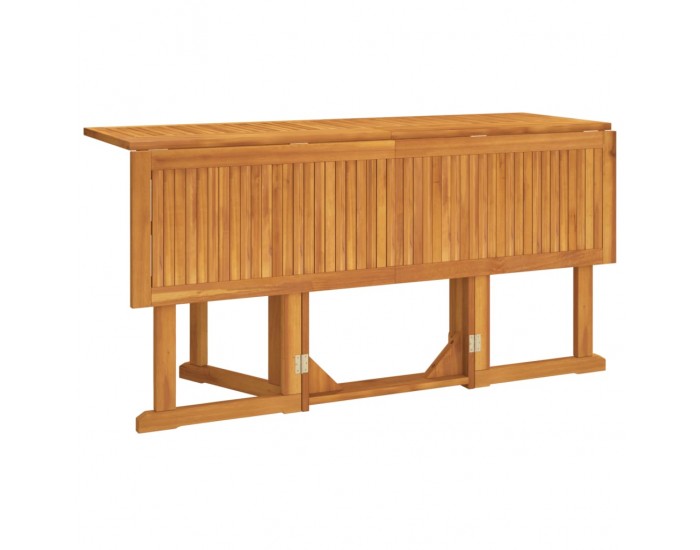 Sonata H Сгъваема градинска маса тип пеперуда 150x90x75 см тик масив