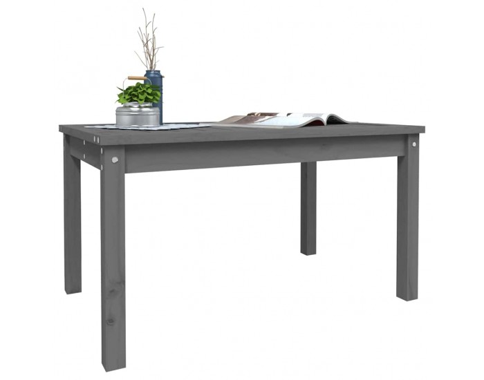 Sonata H Градинска маса, сива, 82,5x50,5x45 см, борово дърво масив