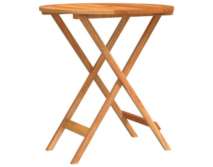 Sonata H Сгъваема градинска маса, Ø60x75 см, евкалипт масив