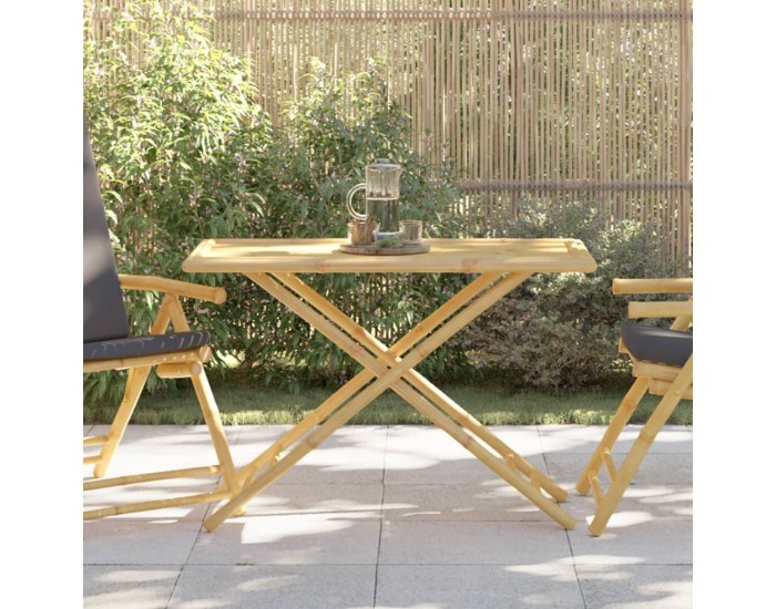 Sonata H Сгъваема градинска маса, 110x55x75 см, бамбук
