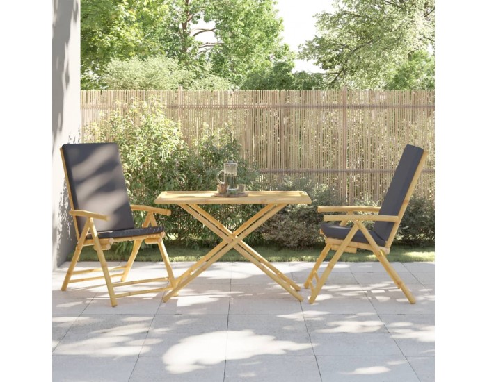 Sonata H Сгъваема градинска маса, 110x55x75 см, бамбук