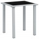 310541 Sonata H Garden Table Black and Silver 41x41x45 cm Steel and Glass