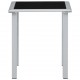 310541 Sonata H Garden Table Black and Silver 41x41x45 cm Steel and Glass