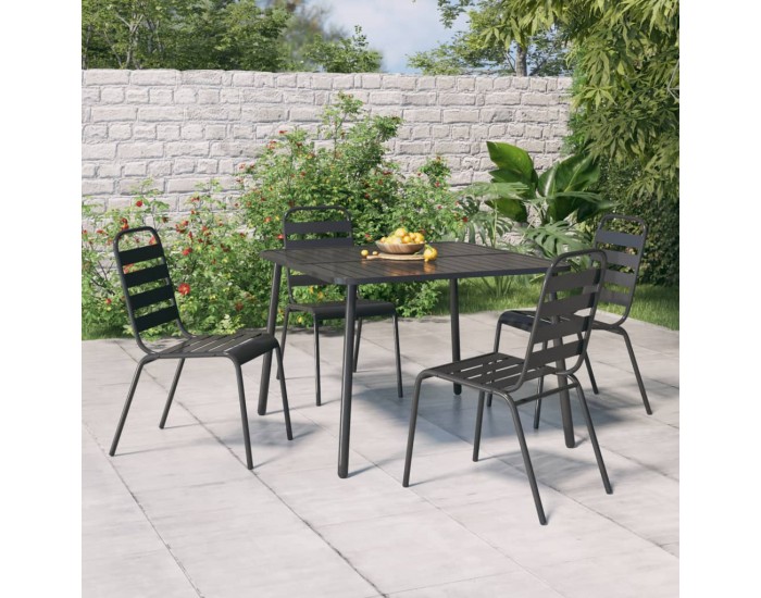 Sonata H Градинска маса антрацит 100x100x71 cм стомана