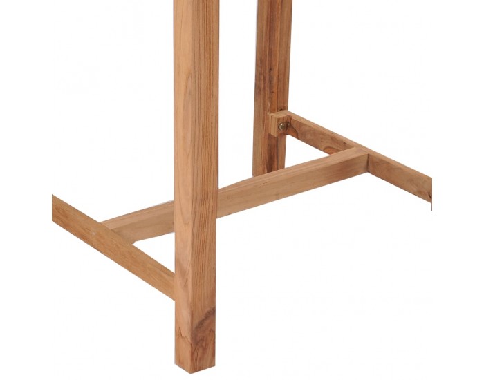 Sonata H Градинска бар табуретка 60x60x105 см тиково дърво масив