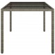 Sonata H Градинска маса, 150x90x75 см, закалено стъкло и полиратан, сива