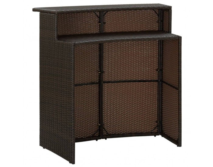 Sonata H Градинска бар маса, кафява, 120x55x110 см, полиратан