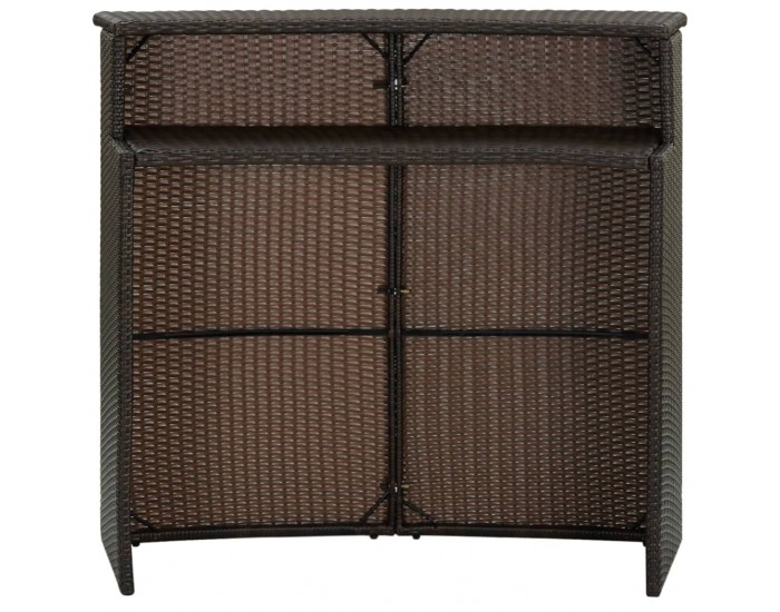 Sonata H Градинска бар маса, кафява, 120x55x110 см, полиратан