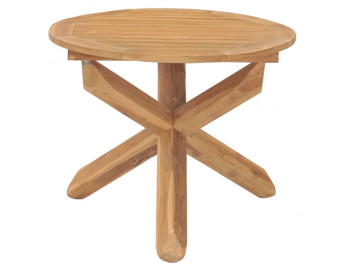 Sonata H Градинска трапезна маса, Ø90x75 см, тик масив