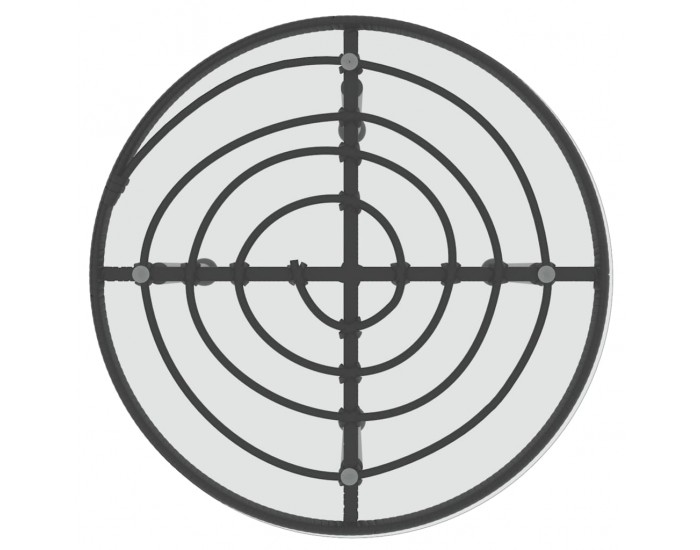 Sonata H Трапезна маса черна Ø50 см  закалено стъкло и стомана