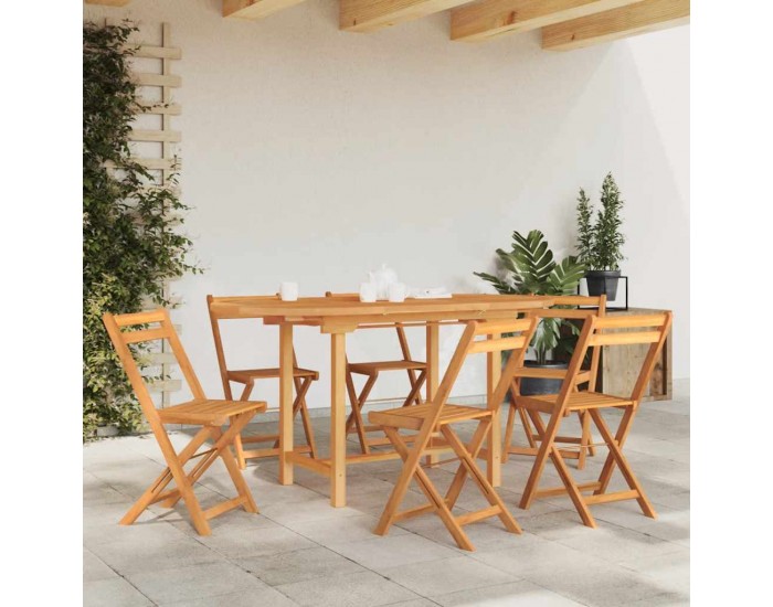 Sonata H Разтегателна градинска маса 110-160x80x75 см тиково дърво масив