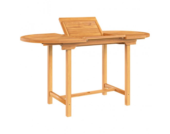 Sonata H Разтегателна градинска маса 110-160x80x75 см тиково дърво масив