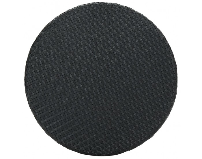 Sonata H Градинска маса, черна, 60,5x106 cм, полиратан