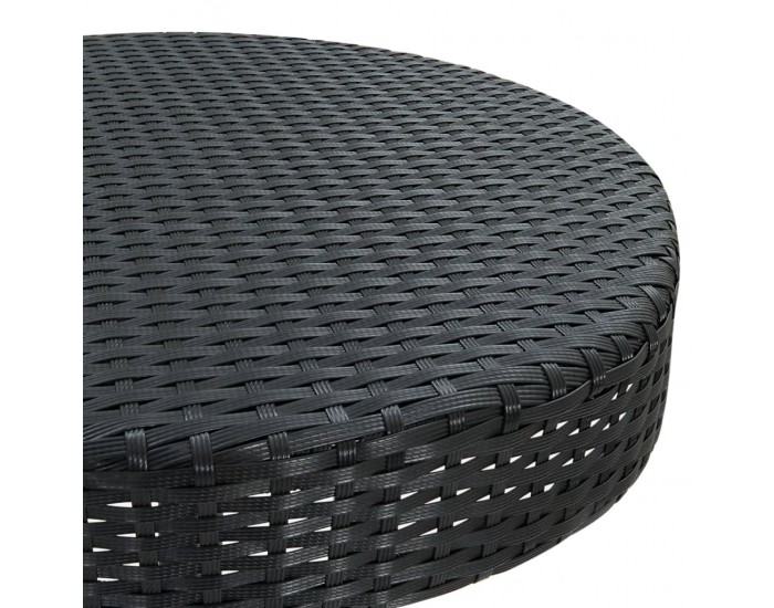 Sonata H Градинска маса, черна, 60,5x106 cм, полиратан