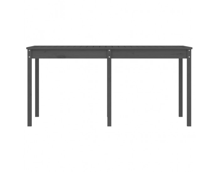 Sonata H Градинска маса, сива, 159,5x82,5x76 см, борово дърво масив