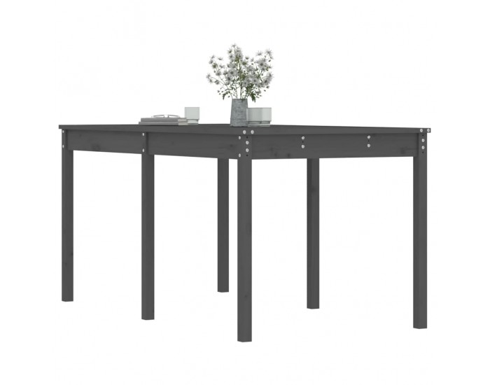 Sonata H Градинска маса, сива, 159,5x82,5x76 см, борово дърво масив