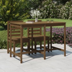 Sonata H Градинска маса меденокафява 159,5x82,5x110см борово дърво масив - Градински маси