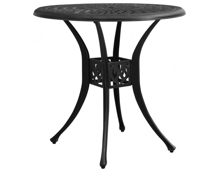 Sonata H Градинска маса, черна, 78x78x72 см, лят алуминий