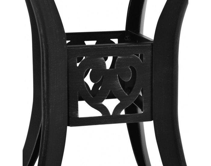 Sonata H Градинска маса, черна, 78x78x72 см, лят алуминий