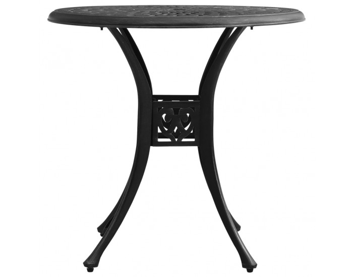 Sonata H Градинска маса, черна, 78x78x72 см, лят алуминий