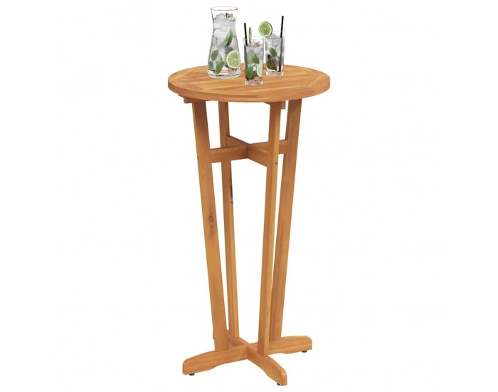 Sonata H Градинска бар маса Ø60x105 см масивна акация