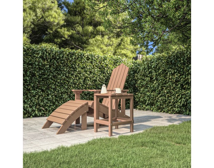 Sonata H Градинска маса Adirondack, кафява, 38x38x46 см, HDPE