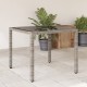 Sonata H Градинска маса със стъклен плот сива 90x90x75 см полиратан