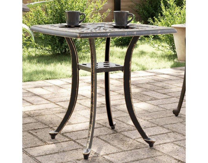 Sonata H Градинска маса, бронз, 53x53x53 см, лят алуминий