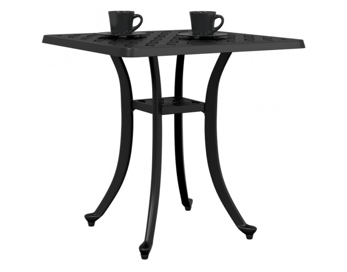 Sonata H Градинска маса, черен, 53x53x53 см, лят алуминий