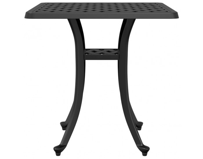 Sonata H Градинска маса, черен, 53x53x53 см, лят алуминий