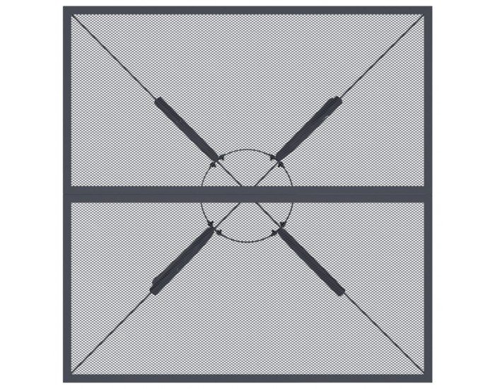 Sonata H Градинска маса антрацит 80x80x72,5 cм стомана мрежа