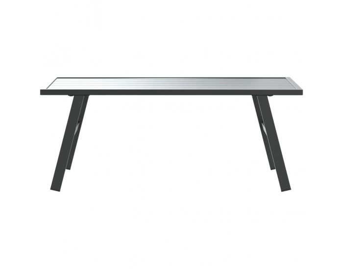 Sonata H Градинска кафе маса черна 90x45x35 см прахово боядисана стомана