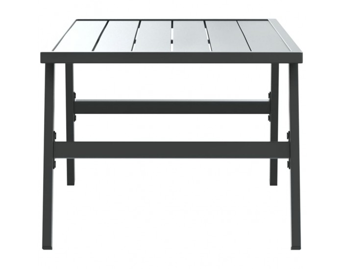 Sonata H Градинска кафе маса черна 90x45x35 см прахово боядисана стомана