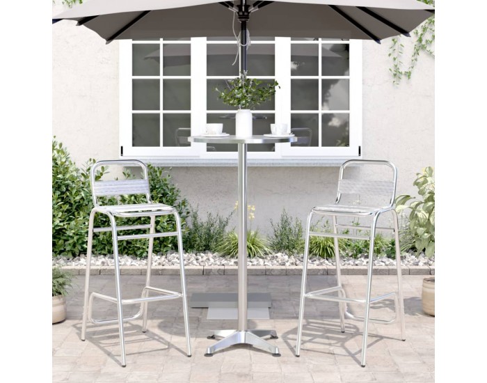 Sonata H Външна бар маса, регулируема, Ø59,5x70/114,5 см, алуминий