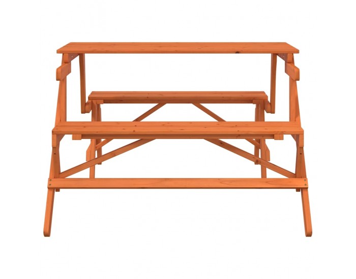 Sonata H Пикник маса с пейки чамова дървесина масив 2 в 1 конвертируема