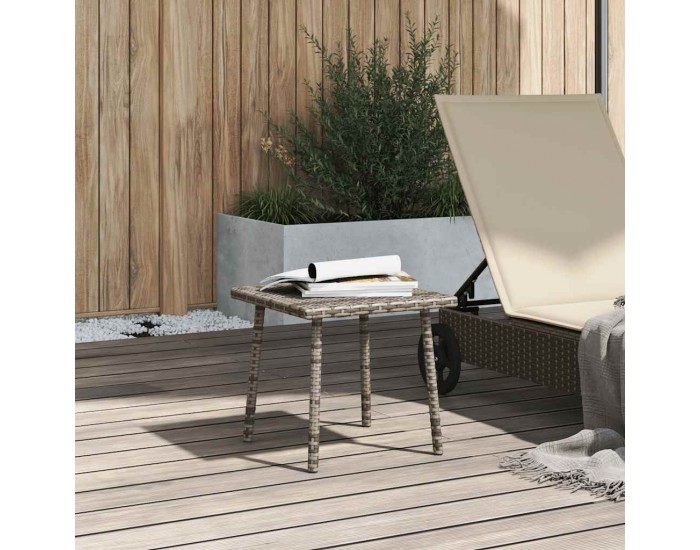 Sonata H Градинска масичка за кафе правоъгълна сива 40x40x37 cm