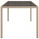 Sonata H Градинска маса бежова 190x90x75 см закалено стъкло и полиратан