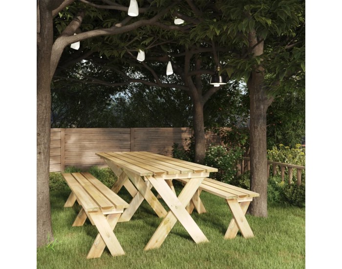 Sonata H Градинска маса, 220x73x70 см, импрегниран бор