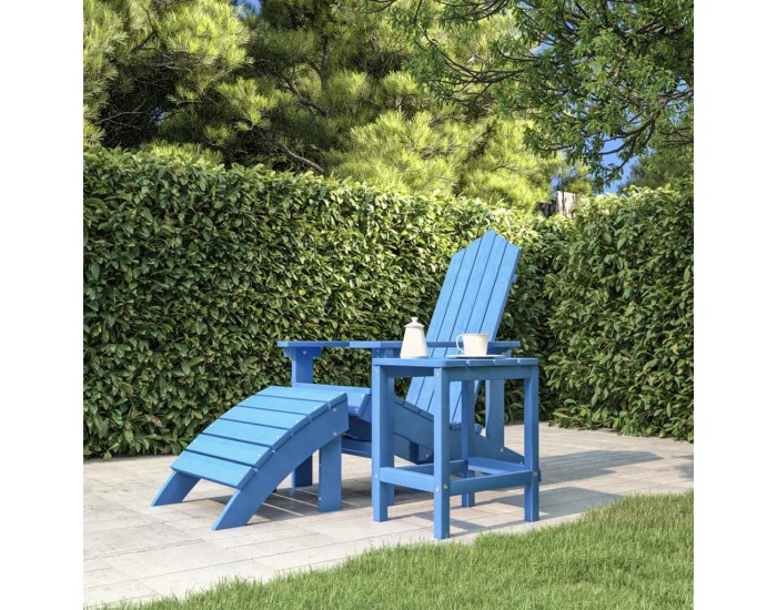 Sonata H Градинска маса Adirondack, аква синьо, 38x38x46 см, HDPE