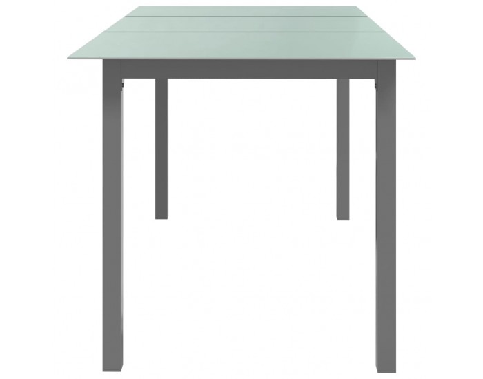 Sonata H Градинска маса, светлосива, 150x90x74 см, алуминий и стъкло