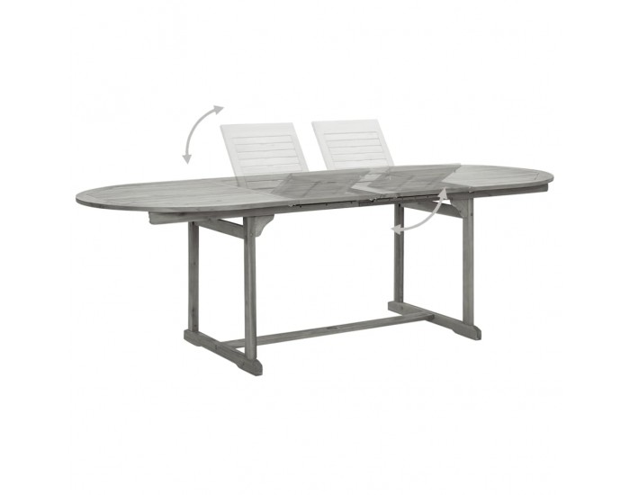 Sonata H Градинска трапезна маса, (160-240)x100x75 cм, акация масив