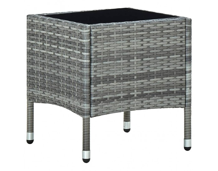 Sonata H Градинска маса, сива, 40x40x45 см, полиратан