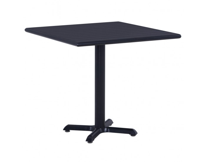 Sonata H Градинска маса, черна, 80x80x75 см