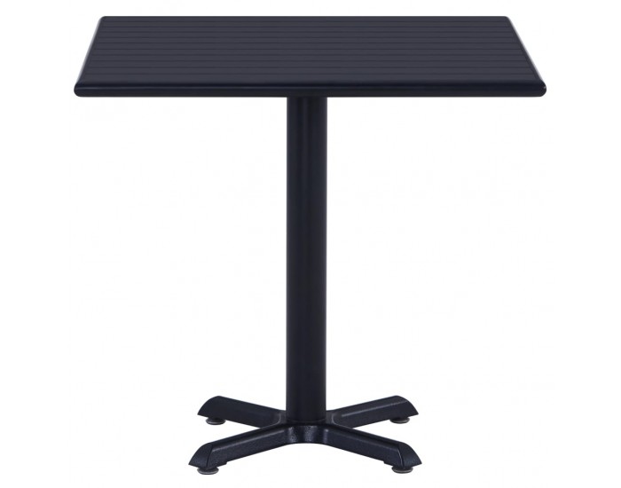 Sonata H Градинска маса, черна, 80x80x75 см