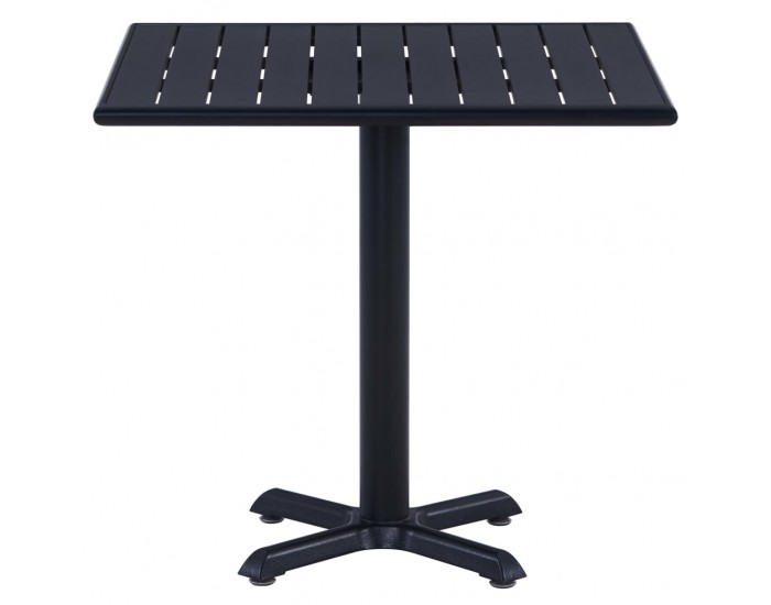 Sonata H Градинска маса, черна, 80x80x75 см