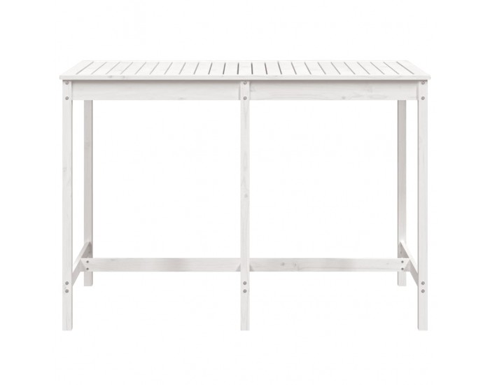 Sonata H Градинска маса, бяла 159,5x82,5x110 см, борово дърво масив