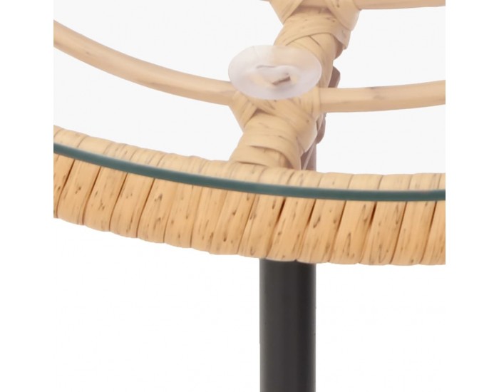 Sonata H Трапезна маса Ø80 см закалено стъкло и стомана