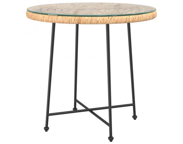 Sonata H Трапезна маса Ø80 см закалено стъкло и стомана